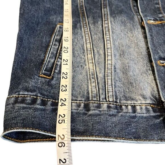 NWT Free People X Sandrine Rose Oversized Denim Jacket "Not Yours" "L'Artiste" - Picture 11 of 12